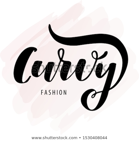 ストックフォト: Logo Plus Size Woman Curvy Symbol Vector Illustration