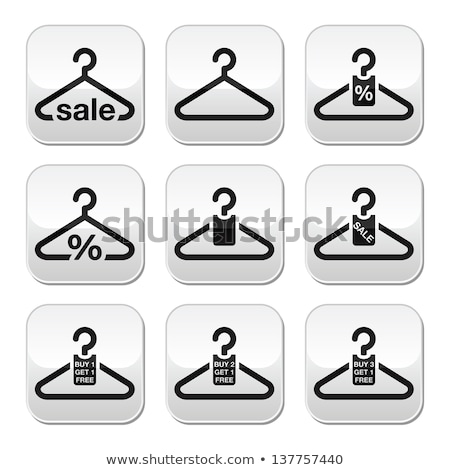 Hanger Sale Buy 1 Get 1 Free Buttons Set Zdjęcia stock © RedKoala