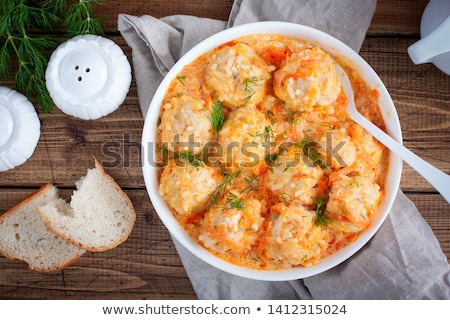 Stok fotoğraf: Meatballs In Cream Sauce