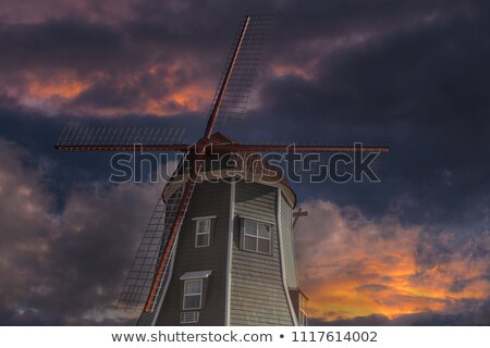 [[stock_photo]]: Dutch Windmill In Lynden Washington State At Sunset