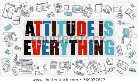 [[stock_photo]]: Attitude Is Everything In Multicolor Doodle Design