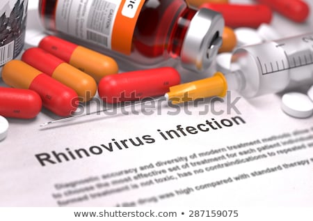 Foto d'archivio: Rhinovirus Infection - Printed Diagnosis Medical Concept