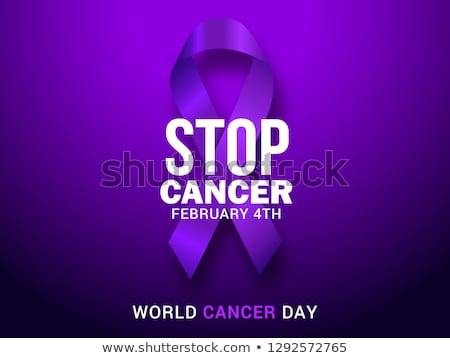 Stock photo: World Cancer Day Symbol 4 February Ribbon Symbol Medical Design Vector Illustration