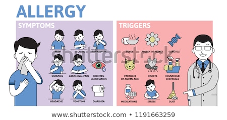 [[stock_photo]]: Allergy Symptoms Information With Doctor Vector