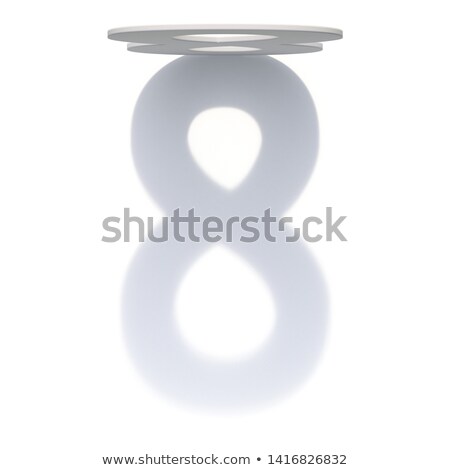 [[stock_photo]]: Vertical Drop Shadow Number 8 Eight 3d