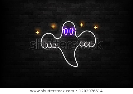 Foto d'archivio: Happy Halloween Neon Sign In Frame