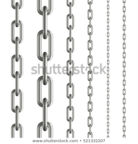 Foto stock: Iron Chain Collection Color Set Vector