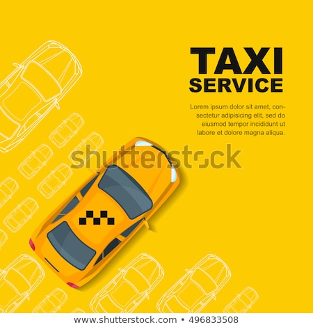 Stockfoto: Taxi Car Online Icon Vector Illustration