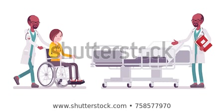 Сток-фото: Hospital Visit Flat Vector Illustrations Set