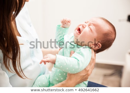 Foto stock: Crying Newborn Baby Girl