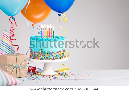 Stok fotoğraf: Happy Birthday Candles With Present