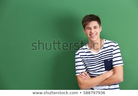 [[stock_photo]]: Ourire, · adolescent, · garçon