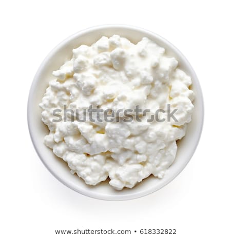 Foto stock: Cottage Cheese Isolated