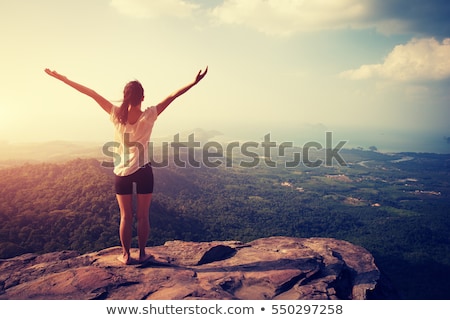 Stock photo: Ecstatic Woman With Open Arms