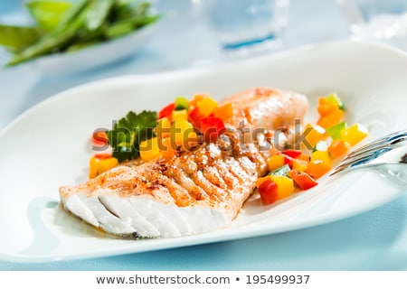 Foto stock: Tasty Healthy Baked Trout