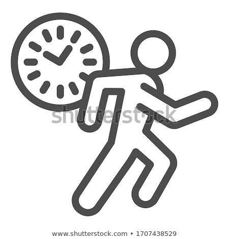 Stock photo: Black Line Vector Icon For Briefcase