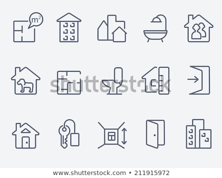 Stok fotoğraf: Layout Of The House Line Icon