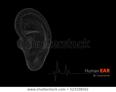 Foto stock: Illustration Of Human Ear Abstract Scientific Background