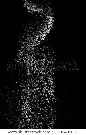 Foto stock: Snowfall With Exploded Snowflakes In The Dark
