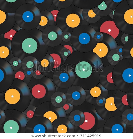 Foto stock: Vinyl Lp Seamless Pattern Retro Music Background Vinyl Discs A