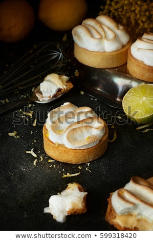 Stock fotó: Homemade Tartlets With Lime Curd And Meringue