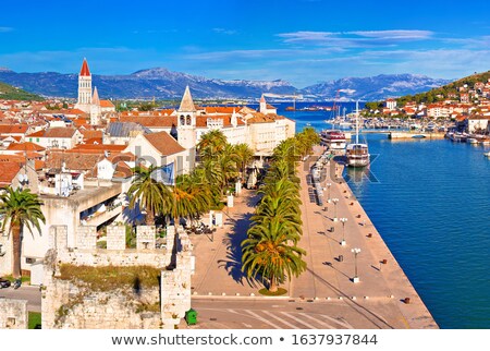 Zdjęcia stock: Town Of Trogir Waterfront And Landmarks Panoramic View