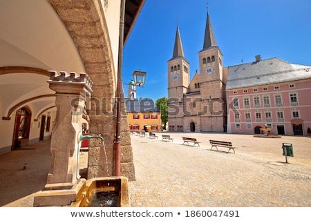 ストックフォト: Berchtesgaden Town Square And Historic Architecture View