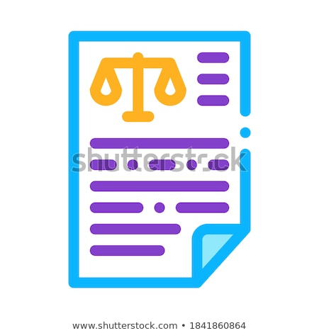 Foto d'archivio: Judicial Document Law And Judgement Icon Vector Illustration