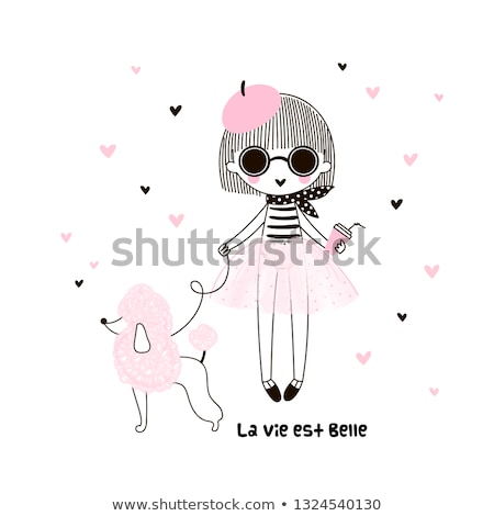 Stok fotoğraf: Girl With Poodle