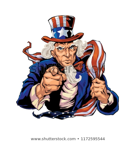 Foto d'archivio: Fourth Of July Uncle Sam Illustration