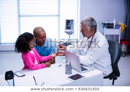 Stok fotoğraf: Doctor Checking Sugar Level Of Patient
