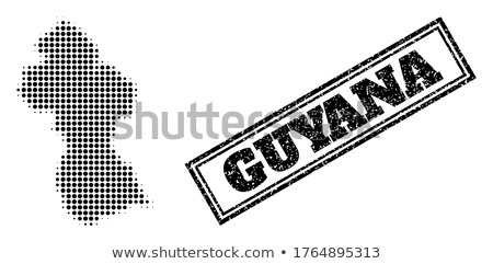 Stock fotó: Map Of Guyana With Dot Pattern