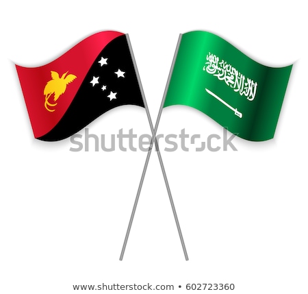 Stock foto: Saudi Arabia And Papua New Guinea Flags