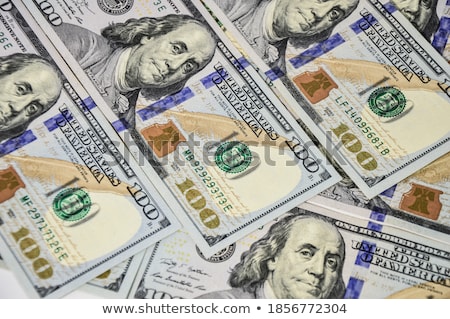 Stock foto: Close Up Portrait Photo Of Money 100 Dollars Banknotes Heap