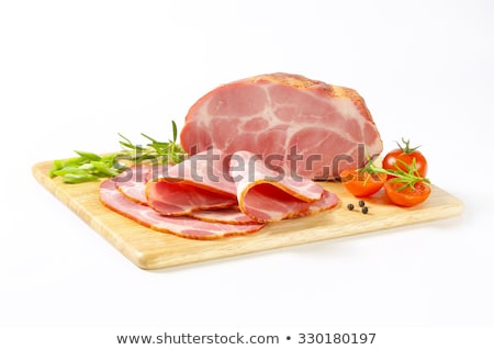 Stock photo: Thin Sliced Smoked Pork Neck