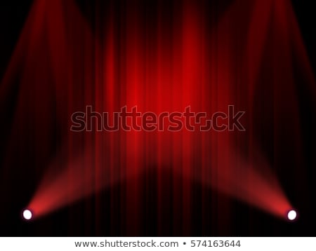 Foto stock: Podium And Red Curtain