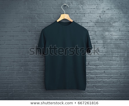 [[stock_photo]]: Blank Blackt Shirt On Modern Hanger 3d Rendering
