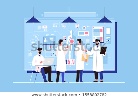 Stockfoto: Microbiology Study Vector Illustration