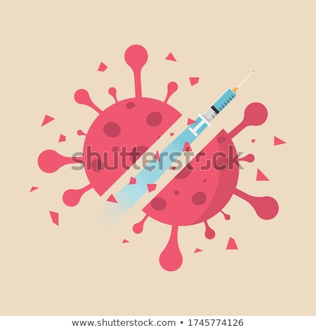 Foto stock: Syringe Needle With Virus Vaccine