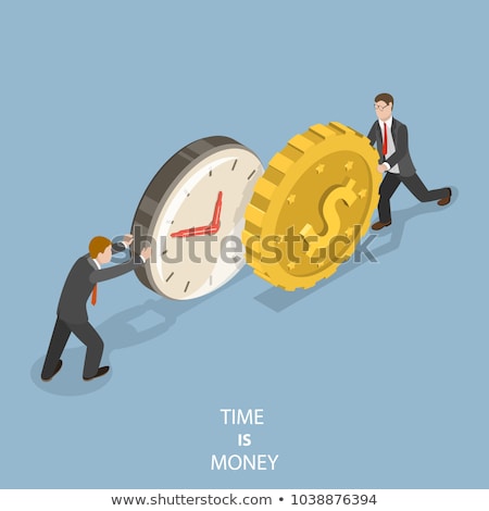 Время - деньги концепция с часами и долларами Сток-фото © TarikVision
