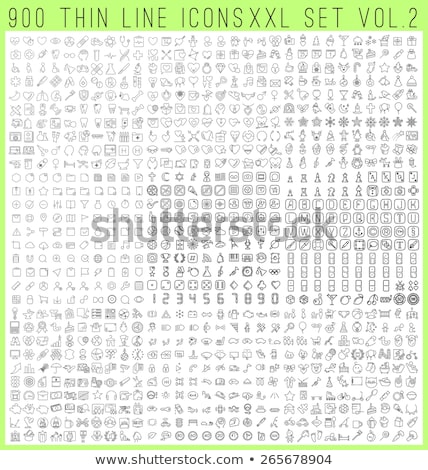 Stock photo: Thin Line Icons For Miscellaneous