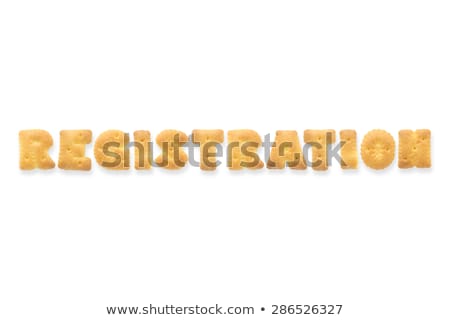 Foto d'archivio: The Letter Word Registration Alphabet Cookie Cracker