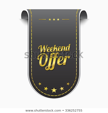 [[stock_photo]]: Weekend Offer Golden Vector Icon Design