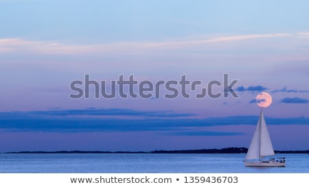 Сток-фото: Sailboat In The Night