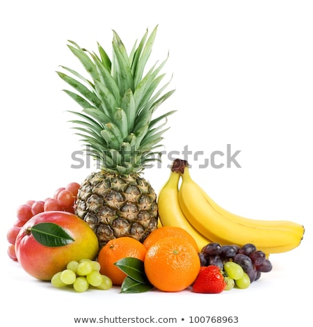 Stockfoto: Fresh Orange Fruit Isolated Over White