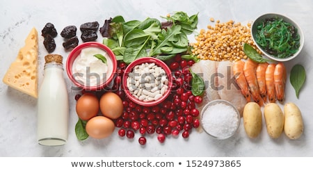 Foto stock: Healthy Food Containing Iodine Products Rich In I