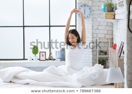 Stock photo: Asian Woman Waking Up