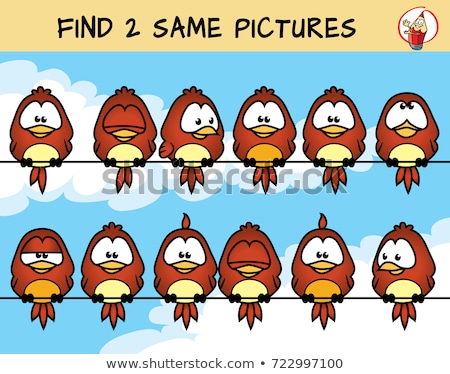 Foto stock: Find Two Same Animals Educational Game For Kids