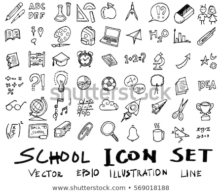 Stock photo: Mathematics - Vector Line Design Style Icons Set