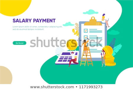 Stock photo: Paycheck Concept Landing Page